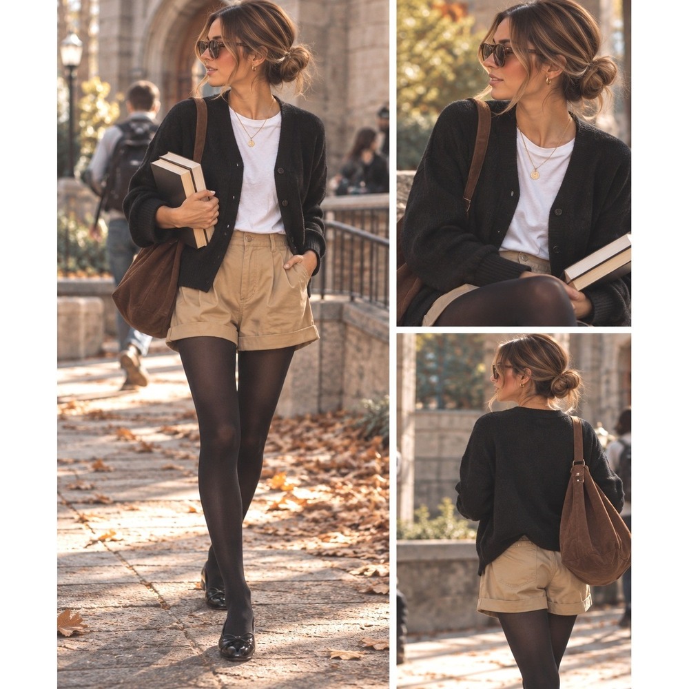 TOPSHOP pleated khaki fall layering short 12 midsize extra soft basics cotton gc